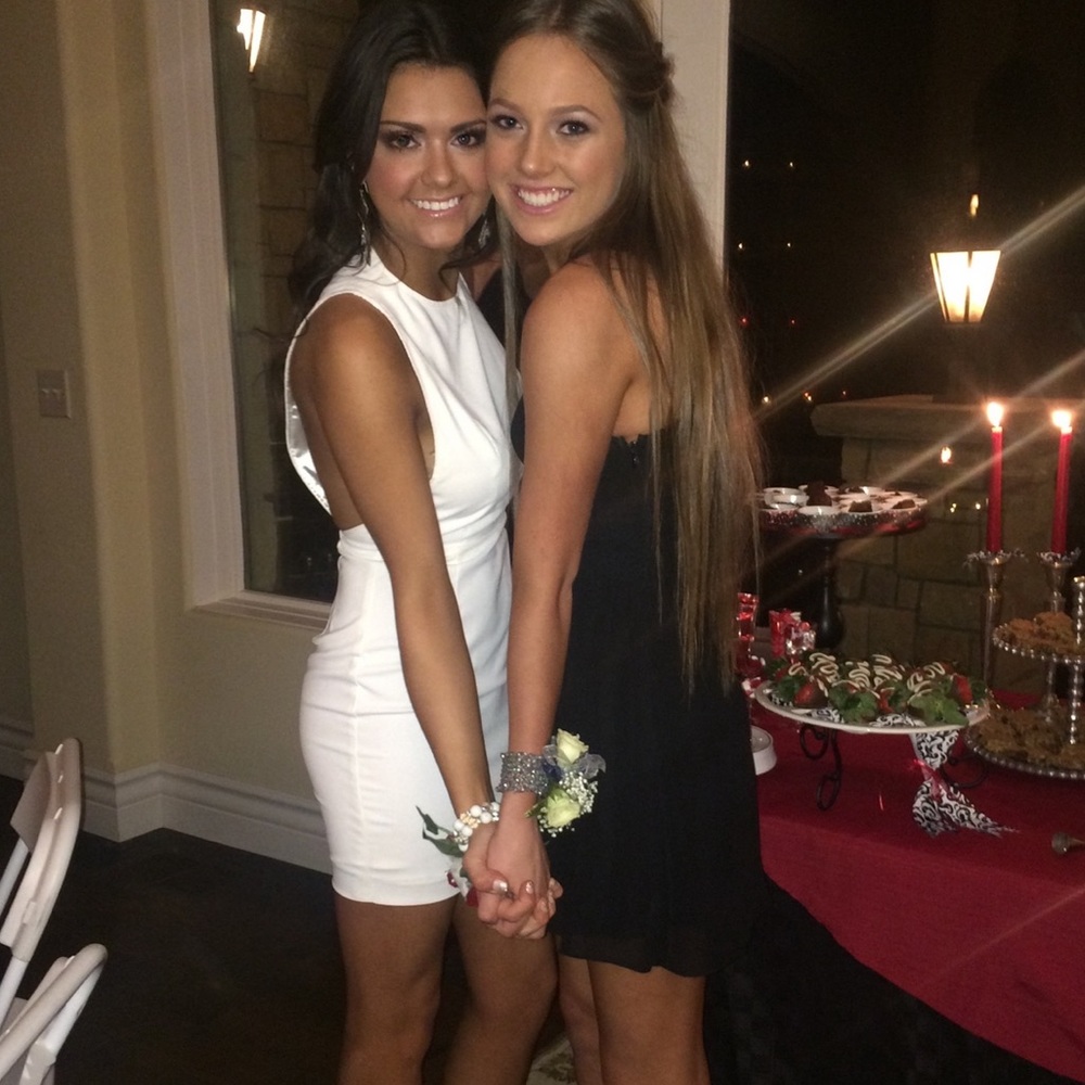 White cutout dress